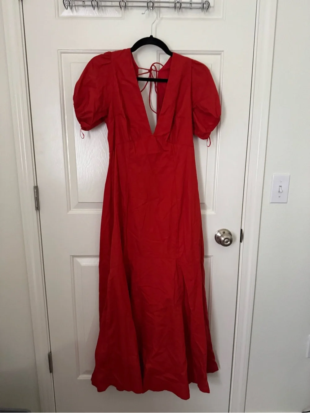 Abercrombie & Fitch Orange V-Neck Maxi Dress